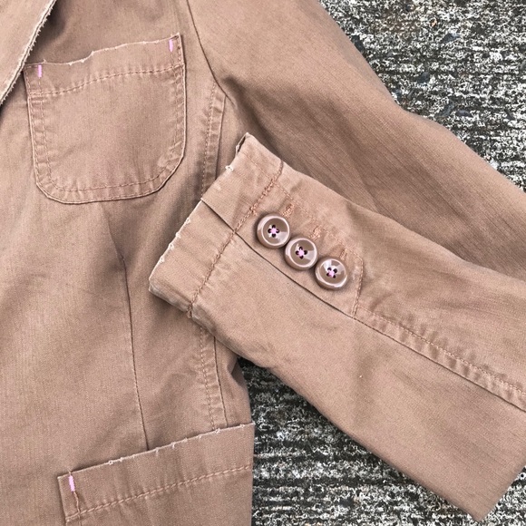 Aeropostale cotton brown blazer medium - Picture 3 of 16